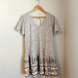 Made With Love Women’s Floral Ruffle Dress, Size Large